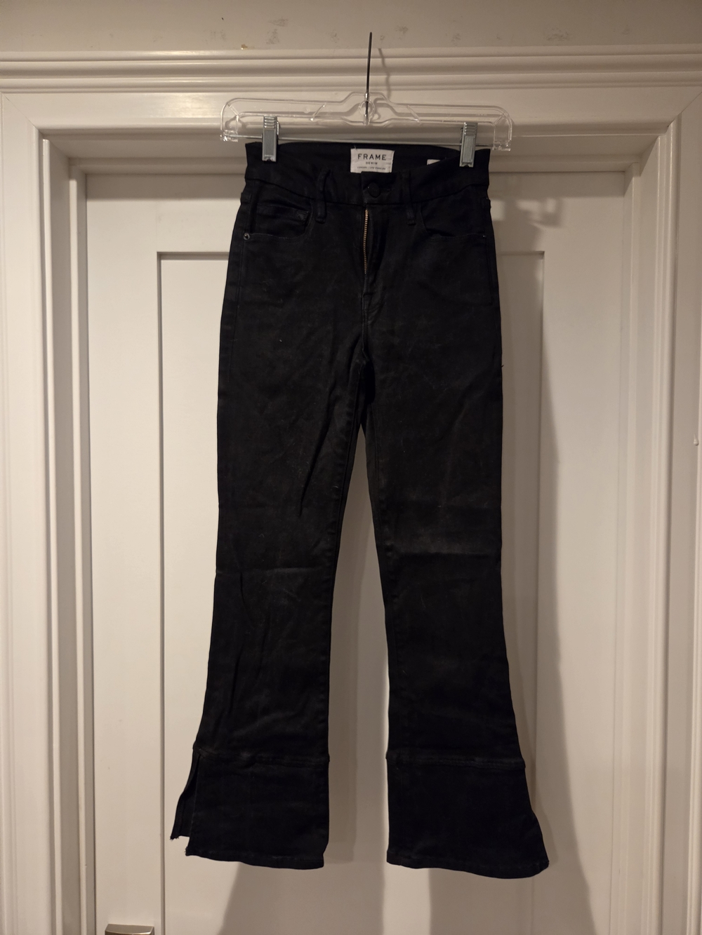 FRAME Black Le Crop Mini Bootcut Jeans